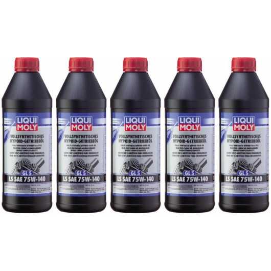 Liqui Moly 4421 Vollsynthetisches Hypoid Getriebeöl GL5 LS 75W 140 5x1l