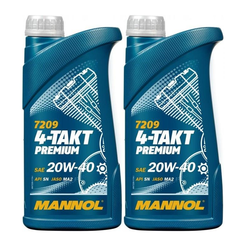 MANNOL 7209 4 TAKT Premium SAE 20W 40 2x 1l 2 Liter MotoroelDirekt At