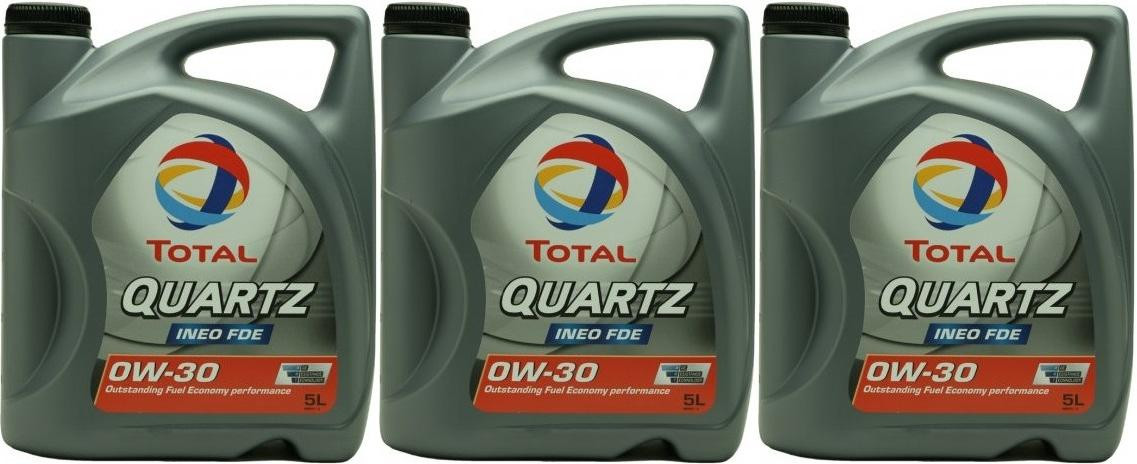 Total Quartz Ineo FDE 0W 30 Motoröl 3x 5 15 Liter SAE 0W 30 Auto