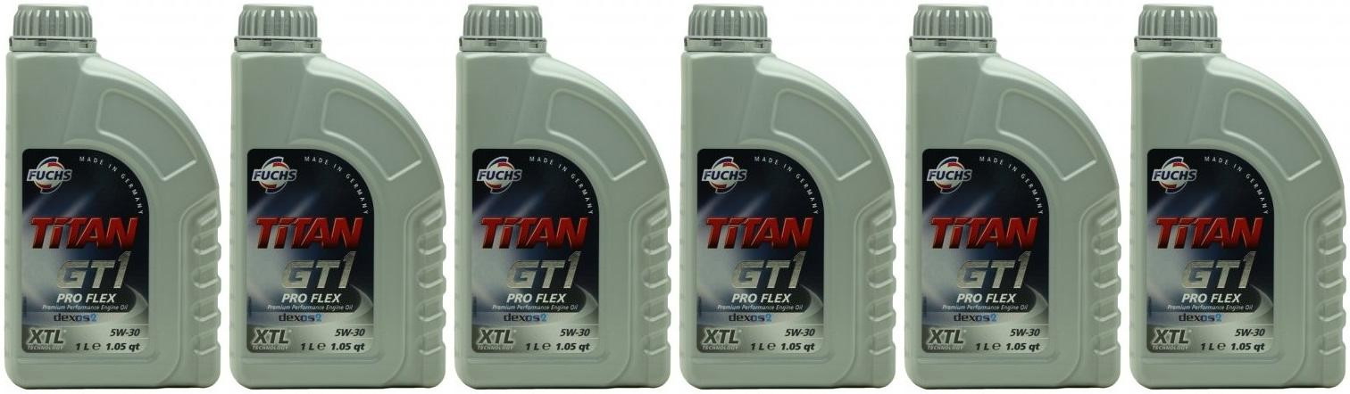 FUCHS TITAN GT1 PRO FLEX 23 SAE 5W 30 Motoröl 6x 1l 6 Liter SAE 5W