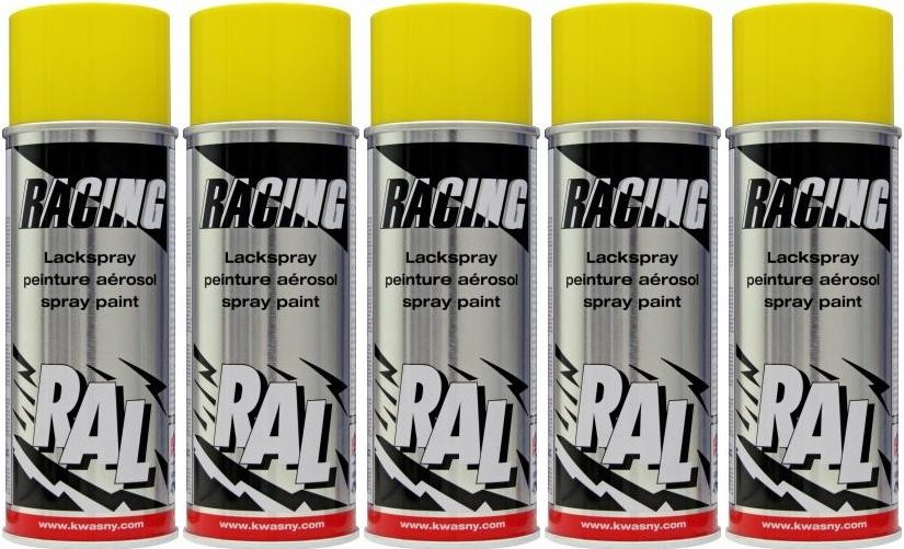 RACING RAL 1021 Rapsgelb 5x 400 Milliliter Lackspraydosen RAL Lack