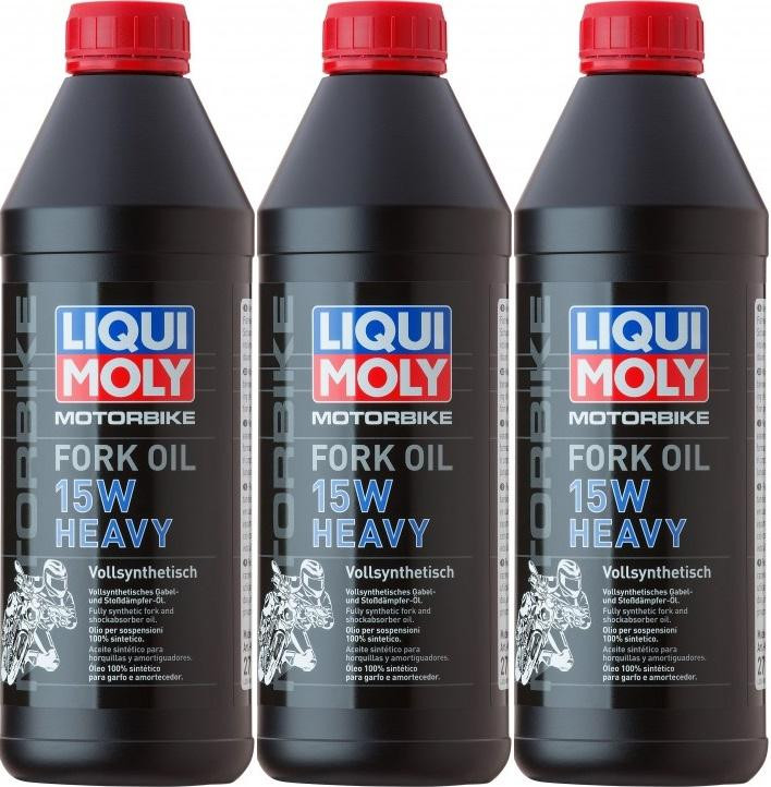 Liqui Moly 2717 Motorbike Fork Oil 15W heavy Gabelöl 3x 1l 3 Liter