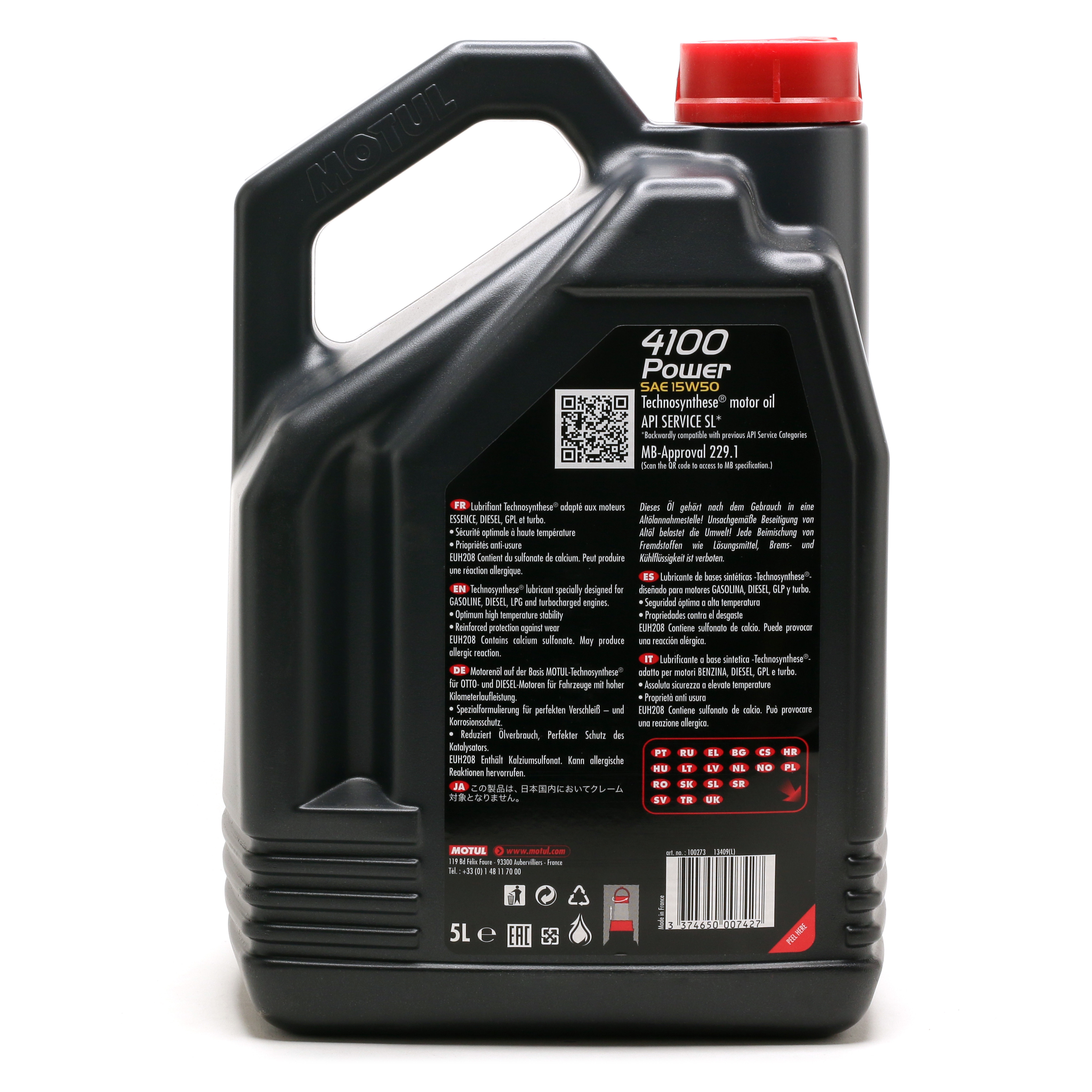 Motul 4100 Power 15W 50 Motoröl 5l SAE 15W 50 Auto PKW Rennsport