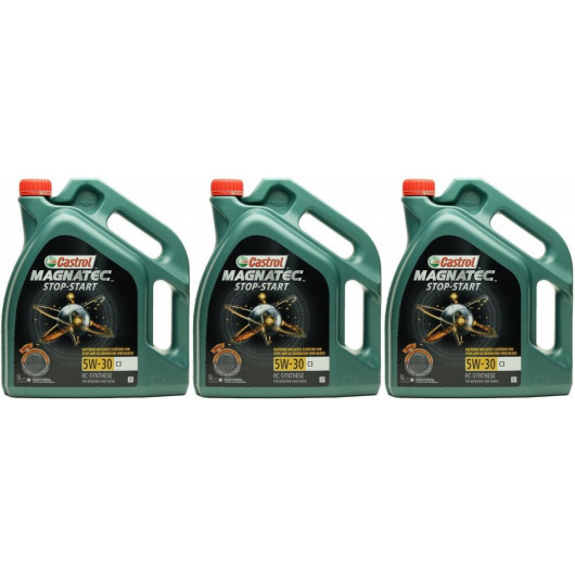 Castrol Magnatec Stop Start 5w 30 C3 3x 5 15 Liter Sae 5w 30 Auto