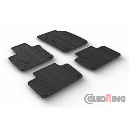 Original Gledring Passform Fußmatten Gummimatten 4 Tlg.+Fixing - Volvo XC90  03.2015->