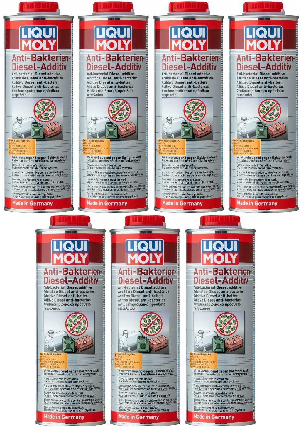 Liqui Moly 21317 Anti Bakterien Diesel Additiv 7x 1l = 7 Liter - Biozide -  Kraftstoff-Additive Diesel - Additive & AdBlue 