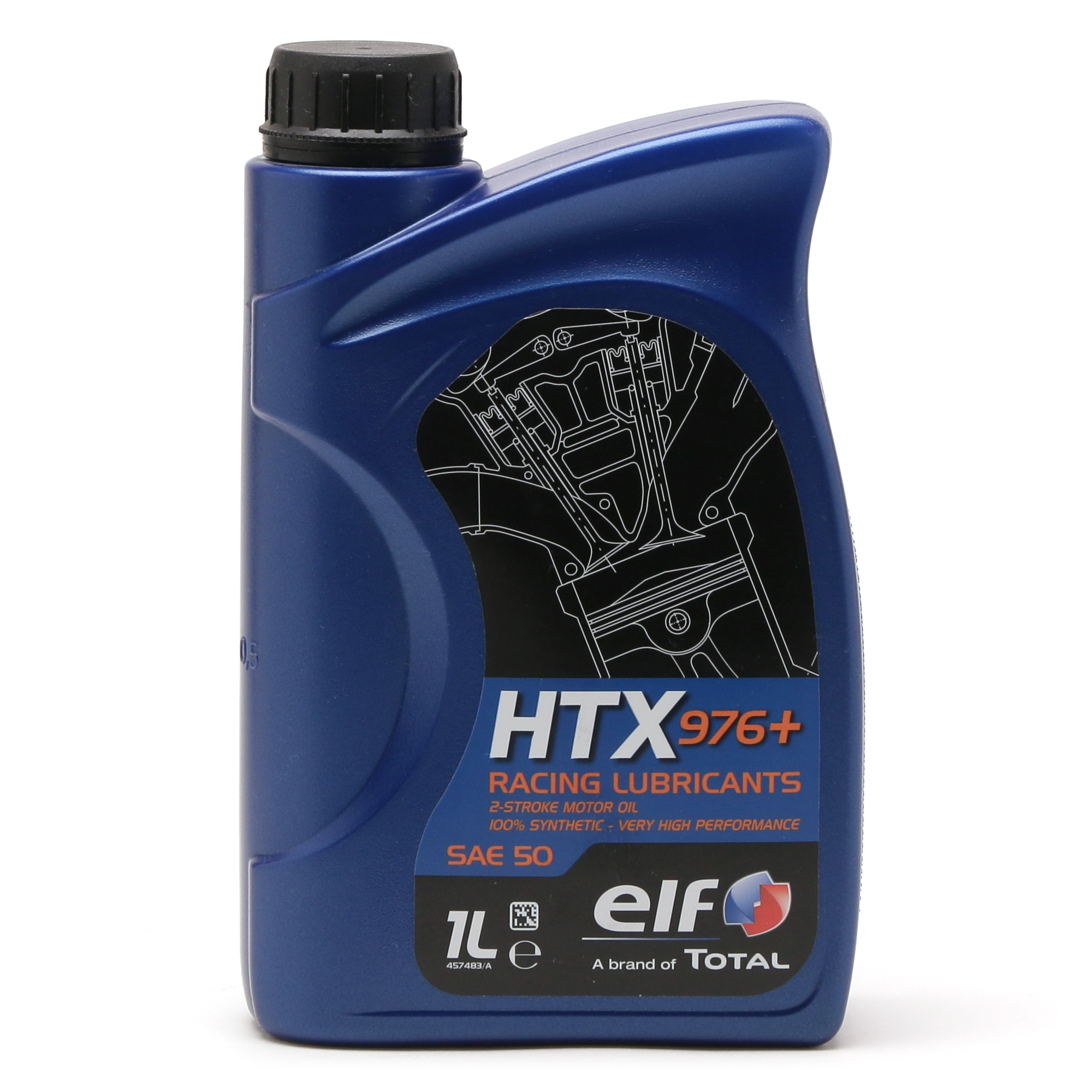 Elf HTX 976+ Racing Lubricants 100 % Synthetic / Rennöl / 2-T Motoröl 1l - 2 -Takt vollsynthetisch - Motoröl 2-Takt - Bike/ Motorrad/ 2-Rad - Öle 